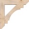 Ekena Millwork Merced Slat Smooth Bracket w/ Offset Brace, Douglas Fir, 7 1/2"W x 36"D x 36"H BKT0806X36X36MRC06SDF - alternate 3